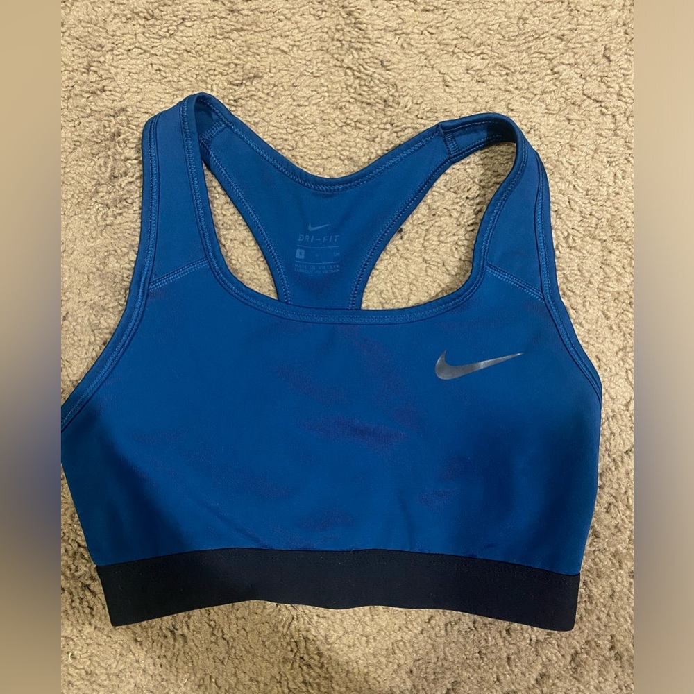 Nike Women's Dri-FIT Blue Sports Bra